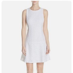 NWT $178 Lilly Pulitzer Kent White Resort Trellis Lace Fit and Flare Dress S